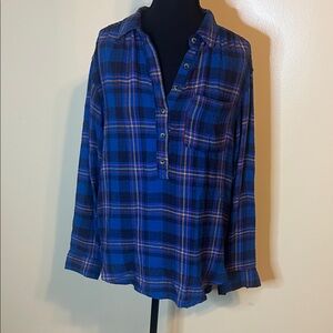 Anthropologie Multicolor Plaid Fannel Shirt